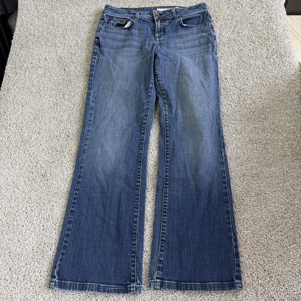 Y2K DKNY Jeans Bootcut Jeans Womens 10 Med Wash 5-Pocket Stretch Denim Pants